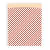 Cadeauzakken - Schuine strepen - Rood - 5 stuks - 27 x 34 cm