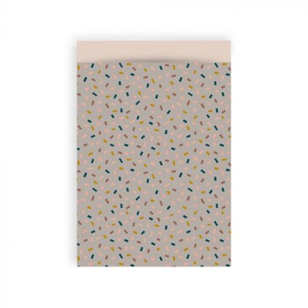 Cadeauzakjes – Confetti – Taupe – 5 stuks – 17 x 25 cm Inpakzakjes