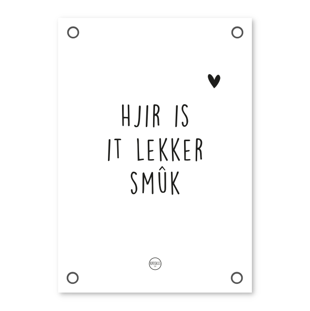 Friese Tuinposter - Hjir is it lekker smûk