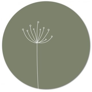 Muurcirkel Thús olijfgroen – 20 cm Kadotips