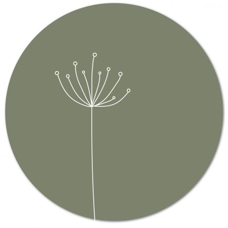 Muurcirkel Bloem – Groen – 20 cm Kadotips