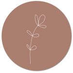 Muurcirkel Plant - Roest roze - 20 cm