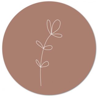 Muurcirkel Plant – Roest roze – 20 cm Kadotips