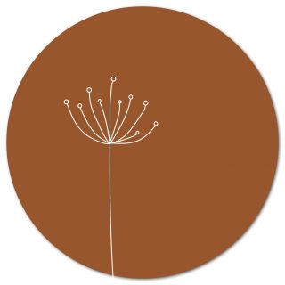 Muurcirkel Hart bruin – 40 cm Kadotips