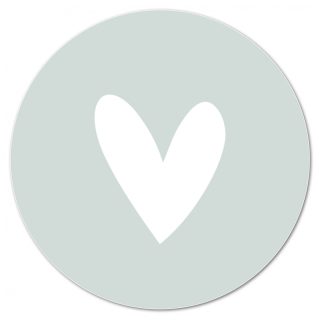 Muurcirkel Hart Groen – 20 cm Fries valentijnscadeau
