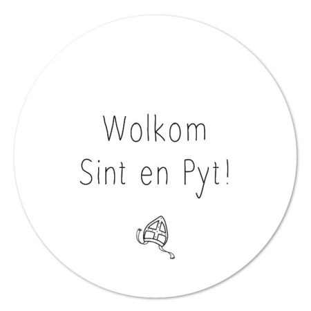 Muurcirkel Wolkom Sint & Pyt – 20 cm Kadotips