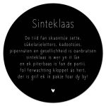 Muurcirkel Sinteklaas - Zwart - 30 cm