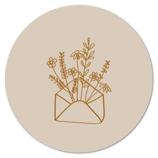 Muurcirkel Bloemenenvelop – 20 cm Kadotips