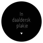 Muurcirkel In Daaldersk Plakje - Zwart - 20 cm