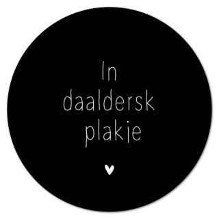 Muurcirkel In Daaldersk Plakje – Zwart – 20 cm Muurcirkels