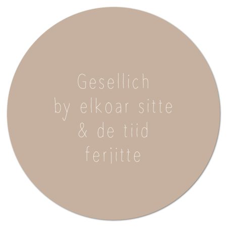 Muurcirkel Gesellich by elkoar sitte – 30 cm Kadotips