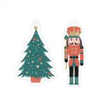 Kerst Cadeaulabel Duo - Kerstboompje/Notenkraker