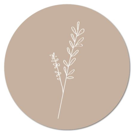 Muurcirkel Plant – Lichtroze – 20 cm Kadotips