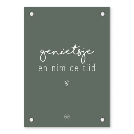Friese Tuinposter – Genietsje & nim de tiid Kadotips