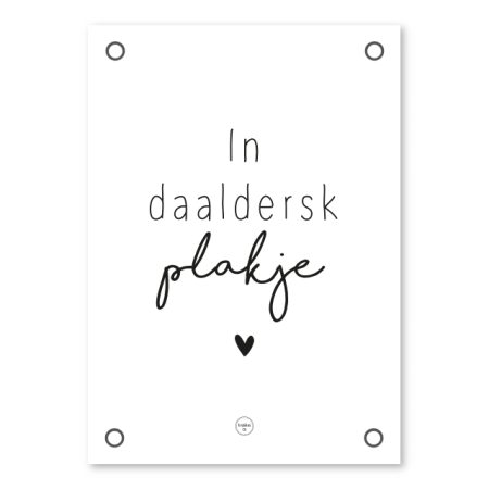 Friese Tuinposter – Daaldersk Plakje – Wit Kadotips
