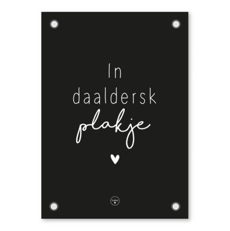 Friese Tuinposter – Daaldersk Plakje – Zwart Kadotips