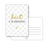 Kaart Heit is de alderleafste - Goudfolie - A6