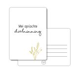 Kaart Mei oprjochte dielnimming - Goudfolie - A6