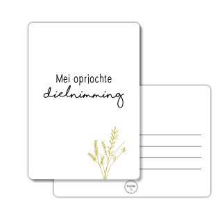 Kaart Mei oprjochte dielnimming - Goudfolie - A6