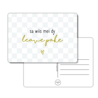 Kaart Sa wiis mei dy leave pake - Goudfolie - A6