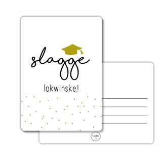 Kaart Slagge, lokwinske - Goudfolie - A6