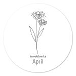 Muurcirkel Geboortebloem - April - 20 cm