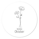 Muurcirkel Geboortebloem - Oktober - 20 cm