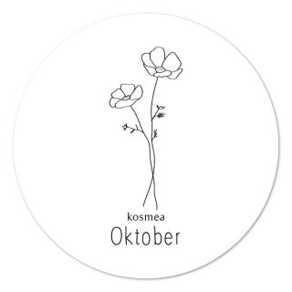 Muurcirkel Geboortebloem – Oktober – 20 cm Kadotips