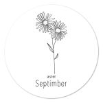 Muurcirkel Geboortebloem - September - 20 cm