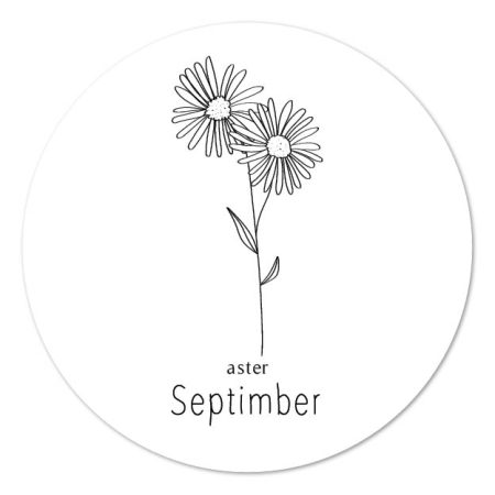 Muurcirkel Geboortebloem – September – 20 cm Kadotips