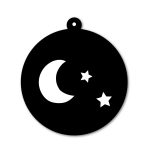Kerstboomhanger - Maan en sterren