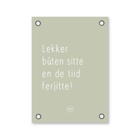 Friese Mini Tuinposter – Lekker bûten sitte Alles voor buiten