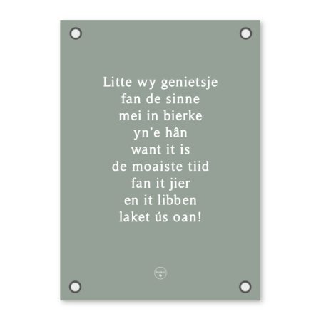 Friese Tuinposter – Litte wy genietsje Alles voor buiten