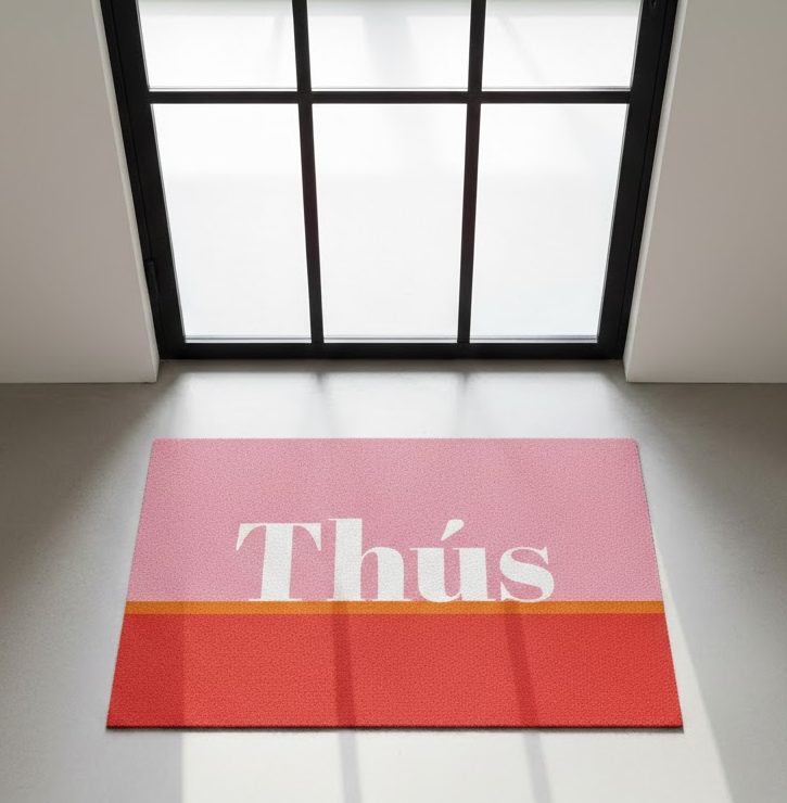 Deurmat Thús Roze/Rood