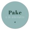 Muurcirkel Pake is de alderleafste blauw - 20 cm