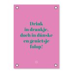 Friese Tuinposter - Drink in drankje
