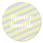 Muurcirkel Bjusterbaarlik gestreept - 20 cm