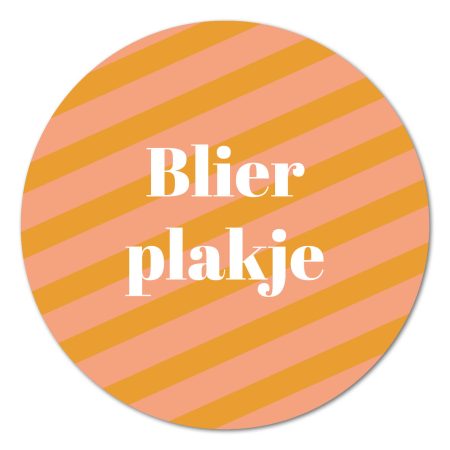 Muurcirkel Blier plakje gestreept – 20 cm Kadotips