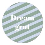 Muurcirkel Dream grut gestreept - 20 cm