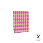 Blokbodemzakken - Harlequin Roze - 5 stuks - 17 x 10 x 25 cm