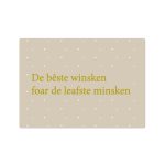 Kerstkaart De bêste winsken - Goudfolie - A6