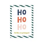 Kerstkaart Ho Ho Ho - Goudfolie - A6