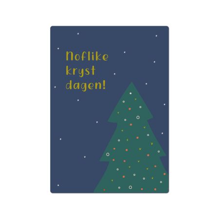 Kerstkaart Noflike krystdagen – Goudfolie – A6 Kerst 2024