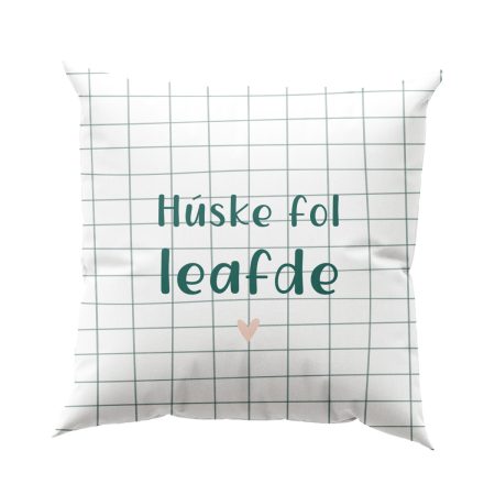 Binnenkussen ‘Húske fol leafde’ – 40×40 cm Binnenkussens