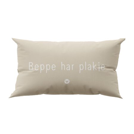 Buitenkussen 'Beppe har plakje' - 50x30 cm