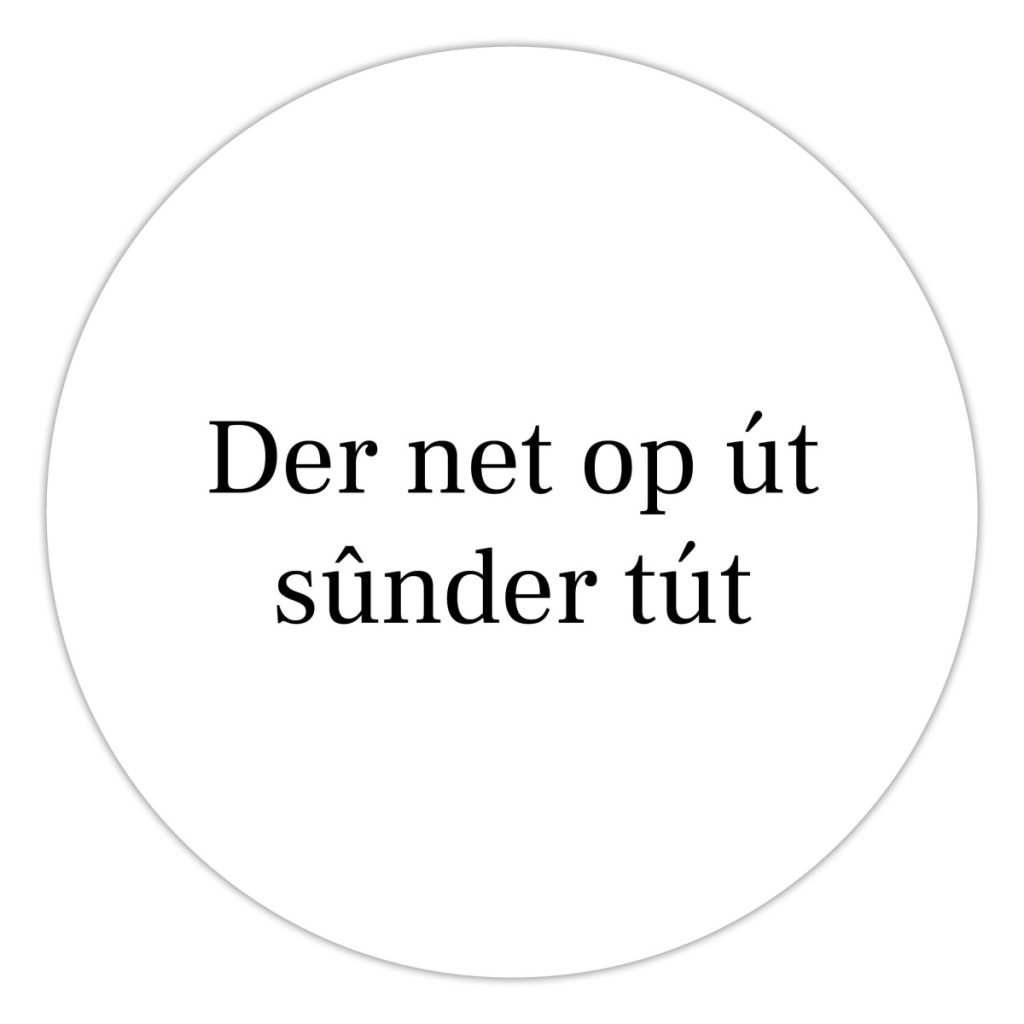 Buiten Muurcirkel Der net op út sûnder tút – 20 cm Alles van Kruskes