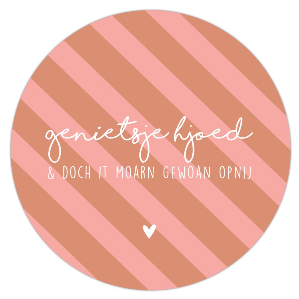 Buiten Muurcirkel Genietsje hjoed – 30 cm Alles van Kruskes