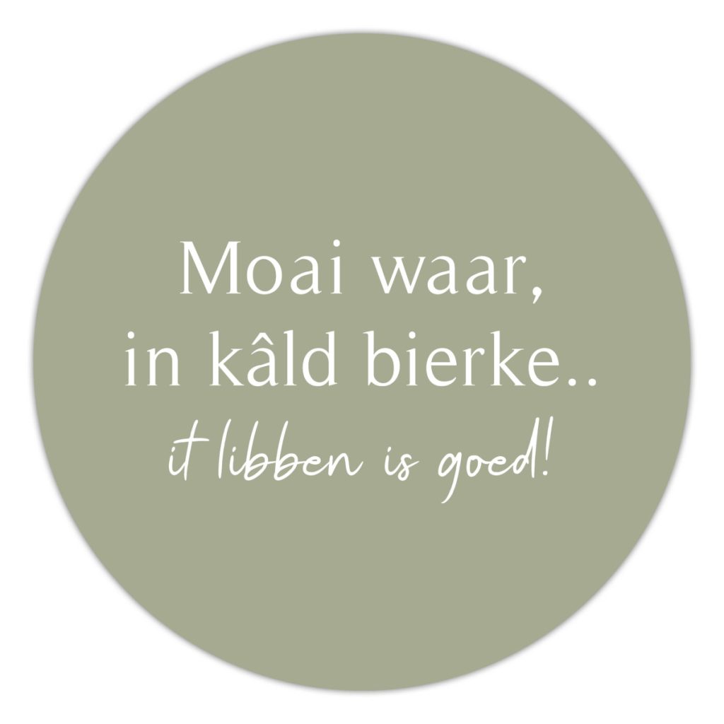 Buiten Muurcirkel It libben is goed – 20 cm Alles van Kruskes