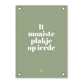 Friese Tuinposter – Genietsje fan it lytse Alles van Kruskes