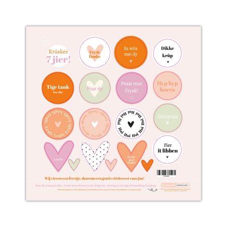 Gratis 'Krúskes 7 jaar' stickervel